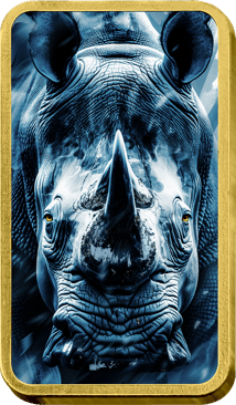 1 Unze Silber African Animals Nashorn (Auflage: 50 | teilvergoldet)