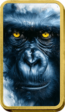 1 Unze Silber African Animals Gorilla (Auflage: 50 | teilvergoldet)