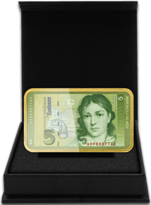 1 Unze Silber 5 DM Schein (Auflage: 100 | teilvergoldet)