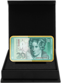 1 Unze Silber 20 DM Schein (Auflage: 100 | teilvergoldet)