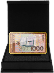 1 Unze Silber 1000 DM Schein (Auflage: 100 | teilvergoldet)