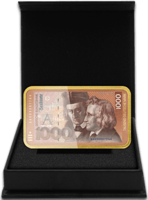 1 Unze Silber 1000 DM Schein (Auflage: 100 | teilvergoldet)