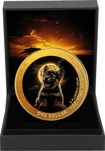 1 Unze Silber Hundewelpe 2025 (Auflage: 100 | teilvergoldet)