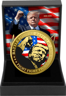 1 Unze Silber Donald Trump 47th President of the USA (Auflage: 100 | teilvergoldet | Polierte Platte)