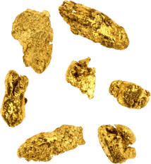 7er Set Australien Gold Nugget (Echte Nuggets 2,09g)