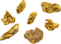 7er Set Australien Gold Nugget (Echte Nuggets 2,11g)