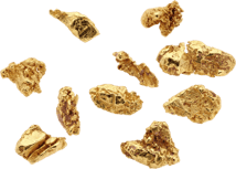 10er Set Australien Gold Nugget (Echte Nuggets 3,36g)