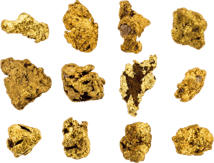 12er Set Australien Gold Nugget (Echte Nuggets 15,09g)