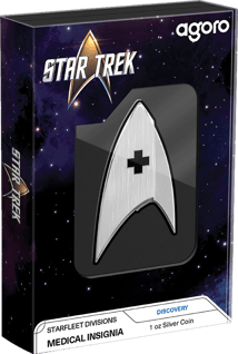 1 Unze Silber Star Trek Starfleet Divisions Medical Insignia 2025 (Auflage: 2.000 | Polierte Platte)