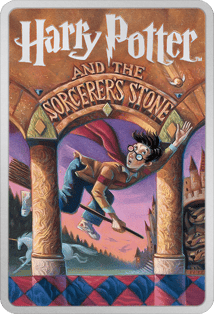 2 Unze Silber Harry Potter Stein der Weisen Buchcover 2025 (Auflage: 1.000 | Polierte Platte)