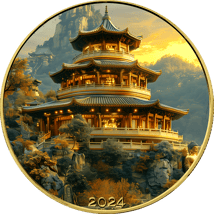 1 Unze Silber Goldener Glücksbuddha 2024 (Auflage: 50 | teilvergoldet)