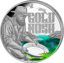 1 Unze Silber Gold Rush 2026 (Auflage: 500 | Polierte Platte)