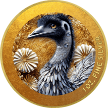 1 Unze Silber Tierwelt Australiens Emu 2024 (Auflage: 50 | teilvergoldet)