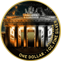 1 Unze Silber Brandenburger Tor 2025 (Auflage: 100 | teilvergoldet)