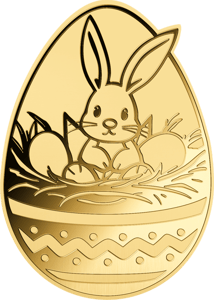 Gold Osterei Münze