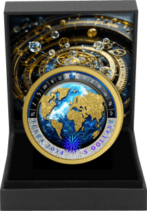 1 Unze Silber Ocean Terra Iced Out 2024 (Auflage: 100 | teilvergoldet)