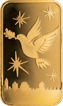 1 g Goldbarren Friedenstaube
