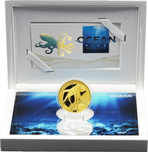 2 Unze Gold Ocean Five Oktopus 2023 PP (Auflage: 50 | Polierte Platte | Zertifikat Nr. 50)