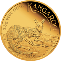 0,5g Gold Känguru Nugget 2025 Mini Roo (Polierte Platte)