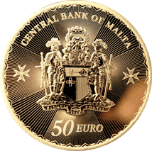 1/2 Unze Gold Malta 100 Euro Malteserkreuz 2025 (Auflage: 20.000)