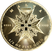 1/2 Unze Gold Malta 100 Euro Malteserkreuz 2025 (Auflage: 20.000)