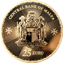 1/4 Unze Gold Malta 100 Euro Malteserkreuz 2025 (Auflage: 20.000)