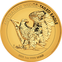 1 Unze Gold Wedge Tailed Eagle 2025 (Auflage: 500 | High Relief | Polierte Platte)