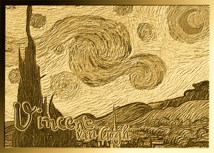 Gold Vincent van Gogh Die Sternennacht Münze
