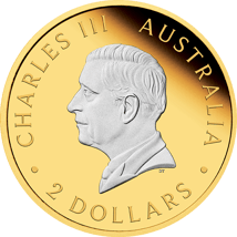 2 Unze Silber Känguru Nugget 2025 (Auflage: 3.000 | teilvergoldet | Polierte Platte)