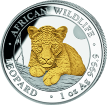 1 Unze Silber African Wildlife Leopard 2025 (Auflage: 5.000 | teilvergoldet)
