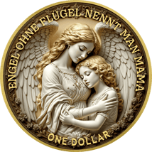 1 Unze Silber Schutzengel Mama Gold 2025 (Auflage: 100 | teilvergoldet)