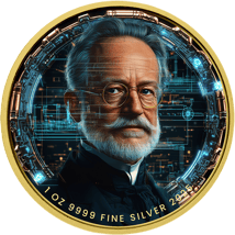 1 Unze Silber Werner von Siemens 2025 (Auflage: 100 | teilvergoldet)