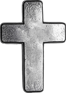 2 Unze Silber handgegossenes Kreuz