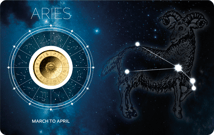 Gold Sternzeichen Widder Münze