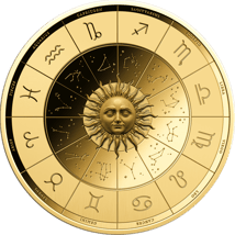 Gold Sternzeichen Waage Münze