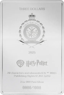 2 Unze Silber Harry Potter Gefangene von Askaban Buchcover 2025 (Auflage: 1.000 | Polierte Platte)