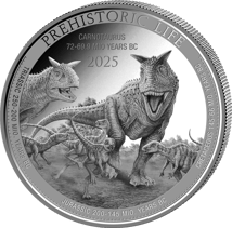 1 Unze Silber Prehistoric Life Carnotaurus 2025 (Auflage: 10.000)