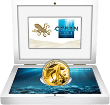5 Unze Gold Ocean Five Oktopus 2023 PP (Auflage: 33 | Polierte Platte | Zertifikat Nr. 1)
