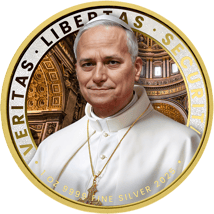 1 Unze Silber Papst Leo XIV. 2025 (Auflage: 299 | teilvergoldet)