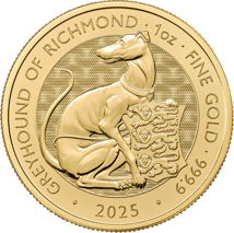 1 Unze Gold The Royal Tudor Beasts Greyhound 2025
