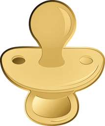 Gold Schnuller Münze