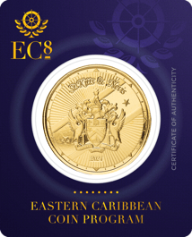 1 Unze Gold EC8 St. Kitts & Nevis Coat of Arms 2024 (Auflage: 2.500)