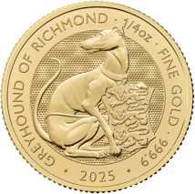 1/4 Unze Gold The Royal Tudor Beasts Greyhound 2025