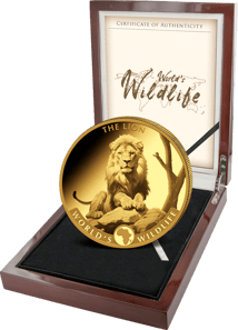 3 Unze Gold World's Wildlife Löwe 2025 (Auflage: 50 | Polierte Platte)