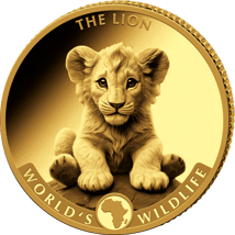 0,5g Gold Kongo World's Wildlife Löwe 2025 (Auflage: 5.000 | Polierte Platte)