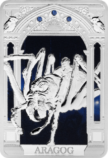 1 Unze Silber Harry Potter Aragog Magische Kreaturen 2025 PP (Auflage: 2.000 | Polierte Platte)