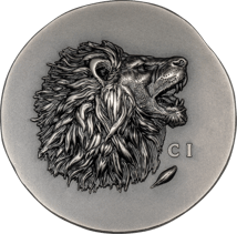 1 Unze Silber Cook Islands Löwe 2025 (Auflage: 999 | High Relief | Antik Finish)