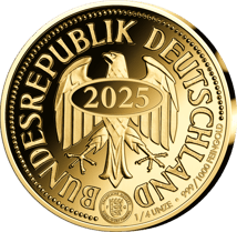1/4 Unze Gold Deutsche Mark 2025 (Auflage: 499 | 1 D-Mark Neuauflage)