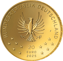 1/8 Unze Gold 20 Euro Rückkehr der Wildtiere Luchs 2025 (Buchstabe: F)