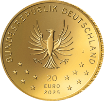 1/8 Unze Gold 20 Euro Rückkehr der Wildtiere Luchs 2025 (Buchstabe: J)